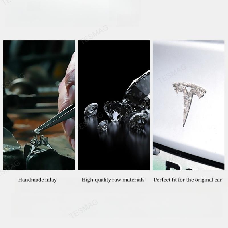 Tesla Model 3/Y diamond-encrusted badge patch