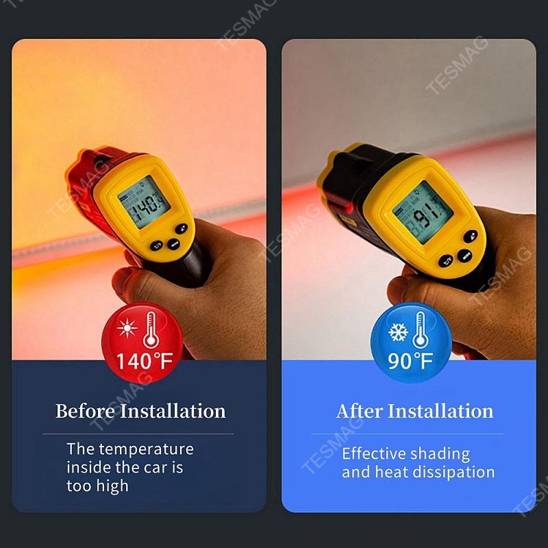 Tesla Model 3/Y/3 Highland Silicone Adhesive Sunroof Shade