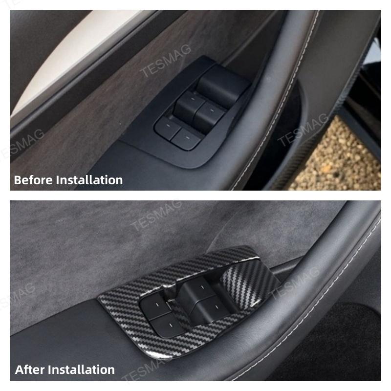 Tesla Model 3/Y/Highland Window Lift Switch Button Cover Trim Sticker
