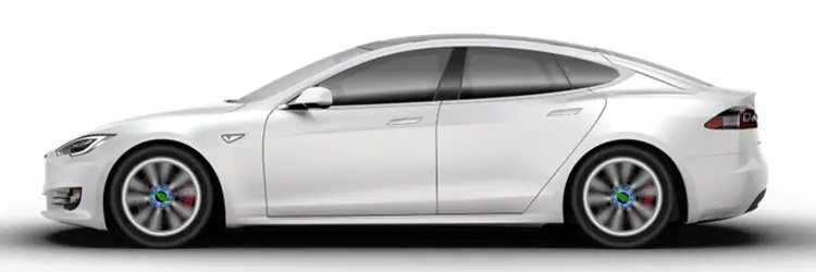 Tesla Model Y LED Floating Center Caps (4pcs)