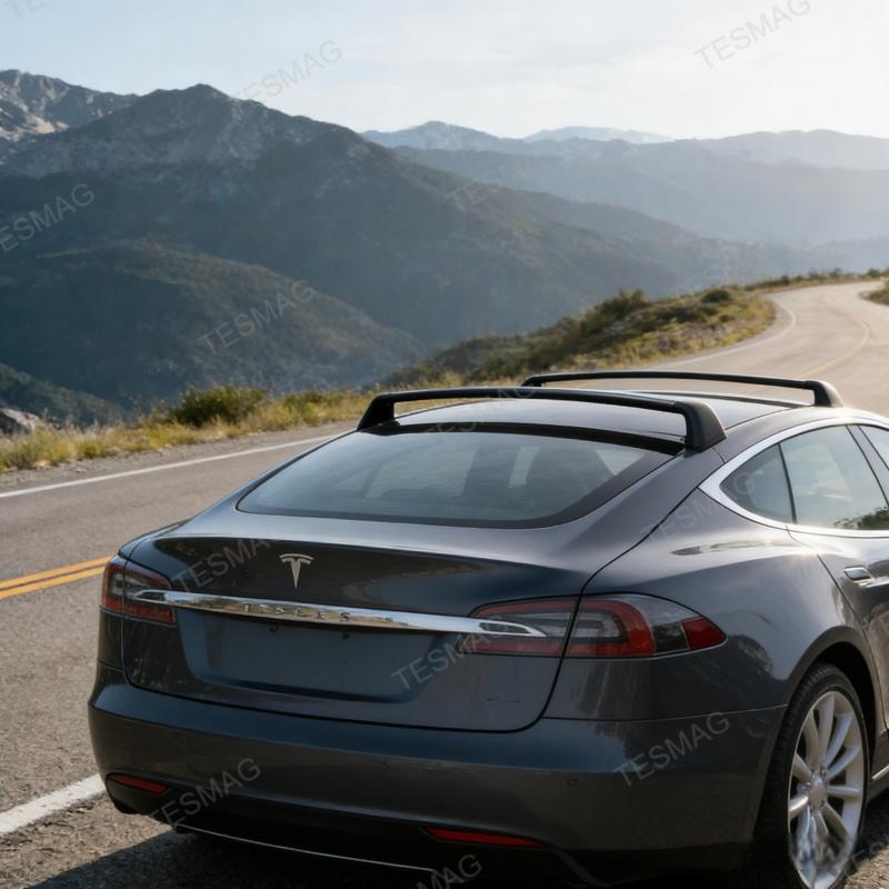 Tesla Model S Aerodynamic Roof Rack Cross Bars | Lockable & OEM-Style Aluminum Alloy