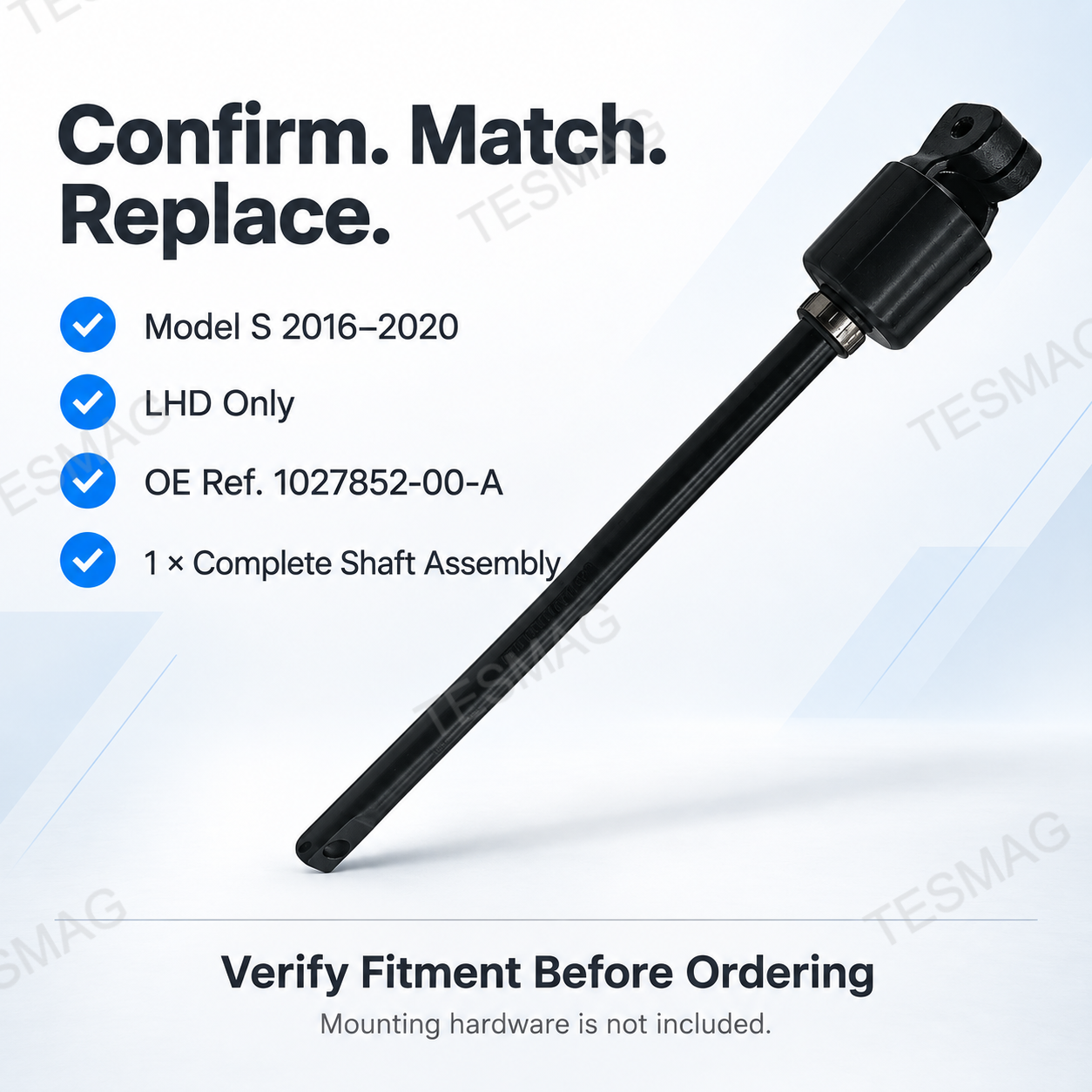 Lower Steering Shaft for Tesla Model S 2016–2020 LHD | OE Ref. 1027852-00-A