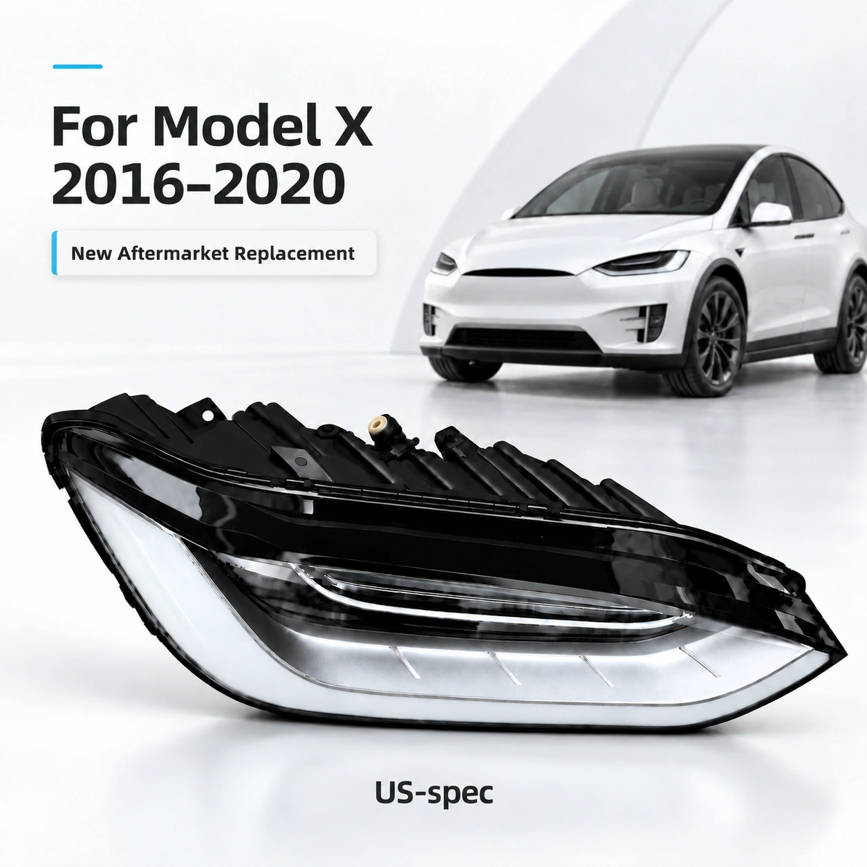 US LED Headlight Assembly for Tesla Model X 2016–2020 | 1034314/1034315