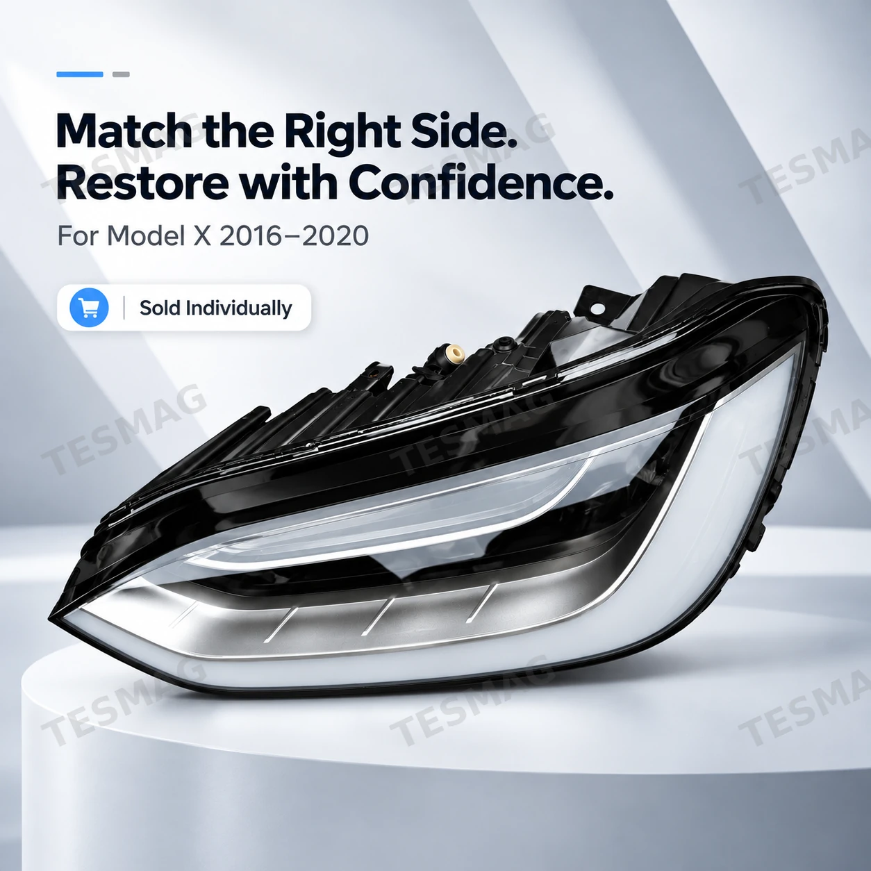 LED Headlight Assembly for Tesla Model X 2016–2020 | 1034314/1034315