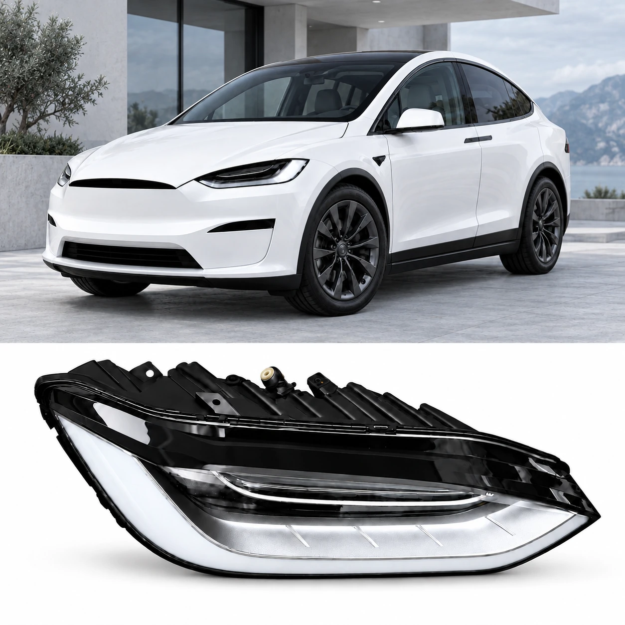 LED Headlight Assembly for Tesla Model X 2016–2020 | 1034314/1034315