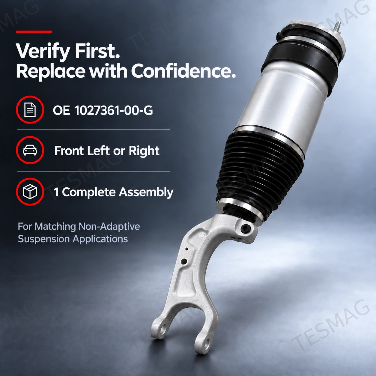 Front Air Suspension Strut Assembly for Tesla Model X 2017–2019 | 1027361-00-G