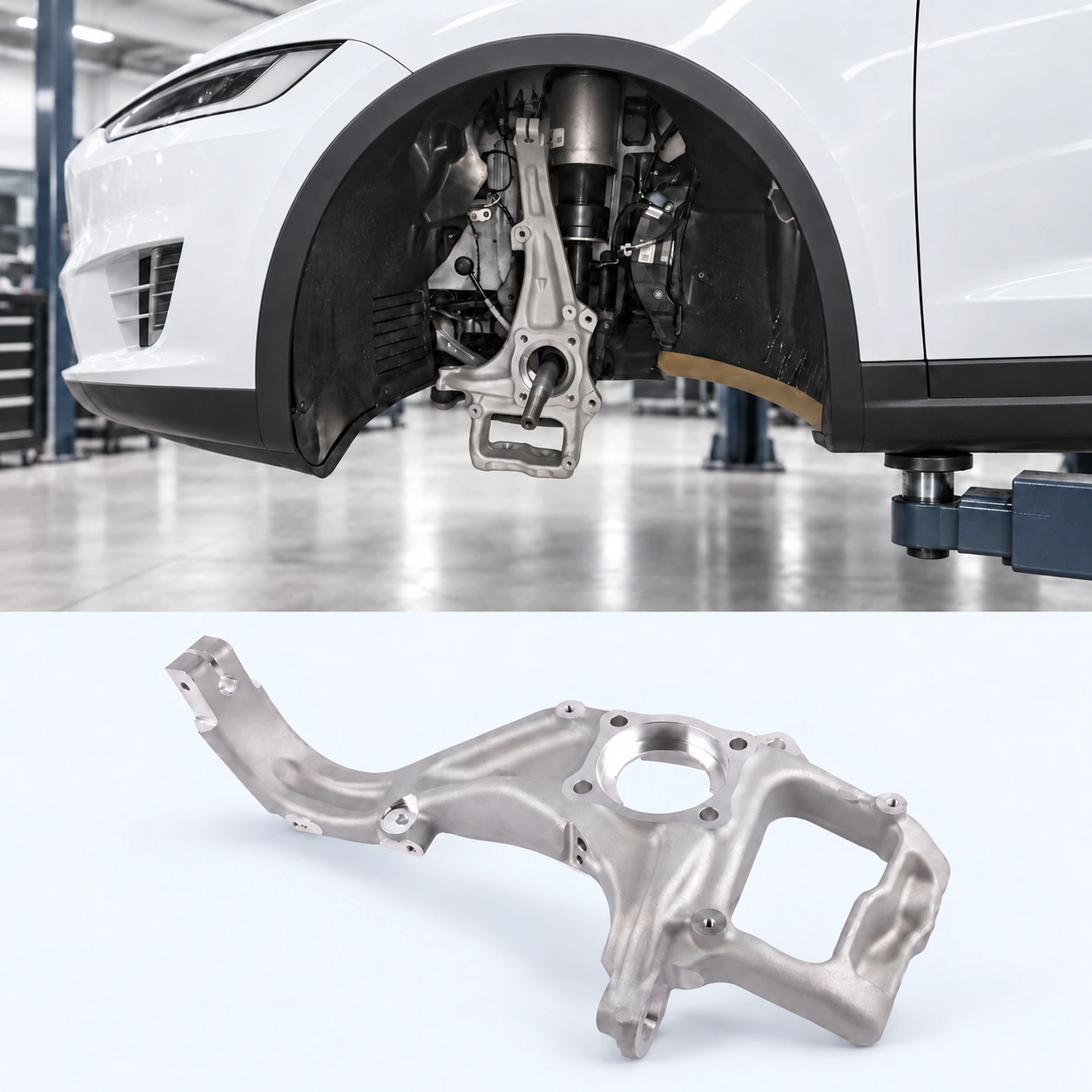 Front Steering Knuckle for Tesla Model X 2016-2020 1027311-00-F / 1027316-00-F