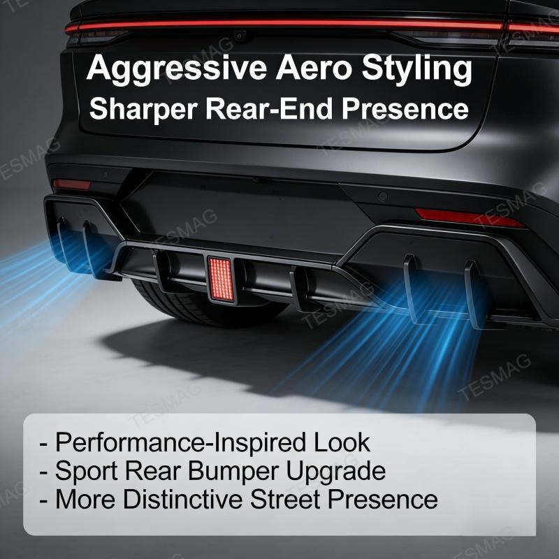 Tesla Model Y Juniper (2025+) Sport Rear Diffuser with Smart LED Brake Light 