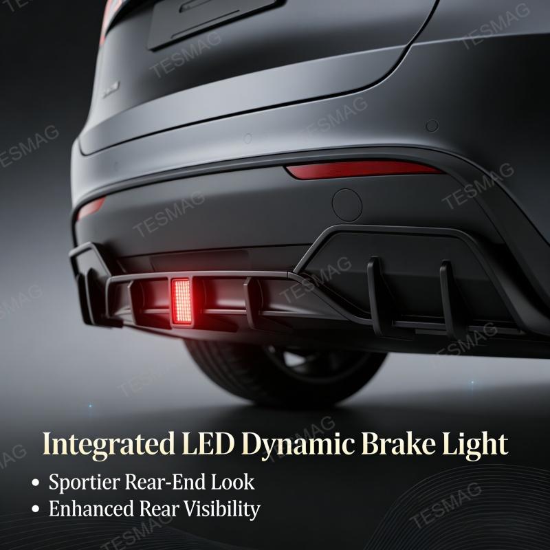 Tesla Model Y Juniper (2025+) Sport Rear Diffuser with Smart LED Brake Light 