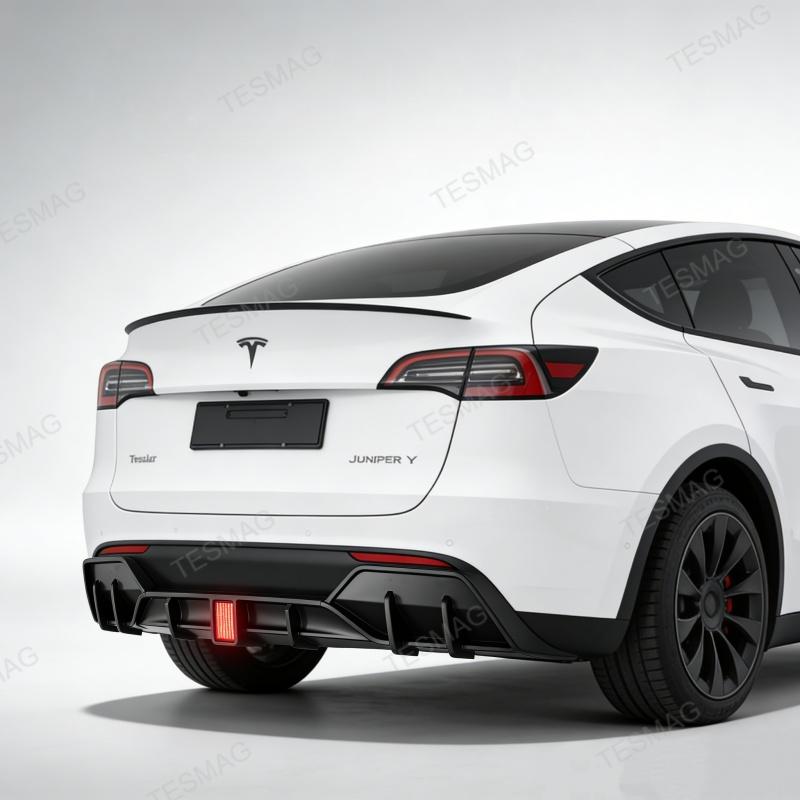 Tesla Model Y Juniper (2025+) Sport Rear Diffuser with Smart LED Brake Light 