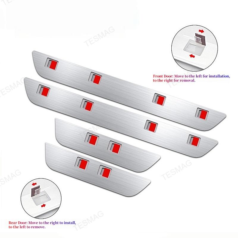 Tesla Model Y Juniper LED illuminated door sill strip