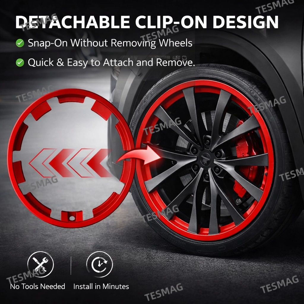 Tesla Model Y Juniper Performance 21″ Wheel Rim Protectors – Curb Rash Protection 4PCS