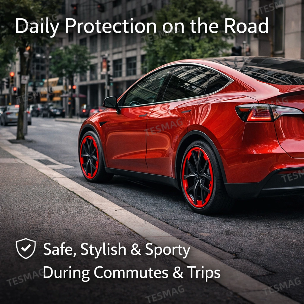Tesla Model Y Juniper Performance 21″ Wheel Rim Protectors – Curb Rash Protection 4PCS