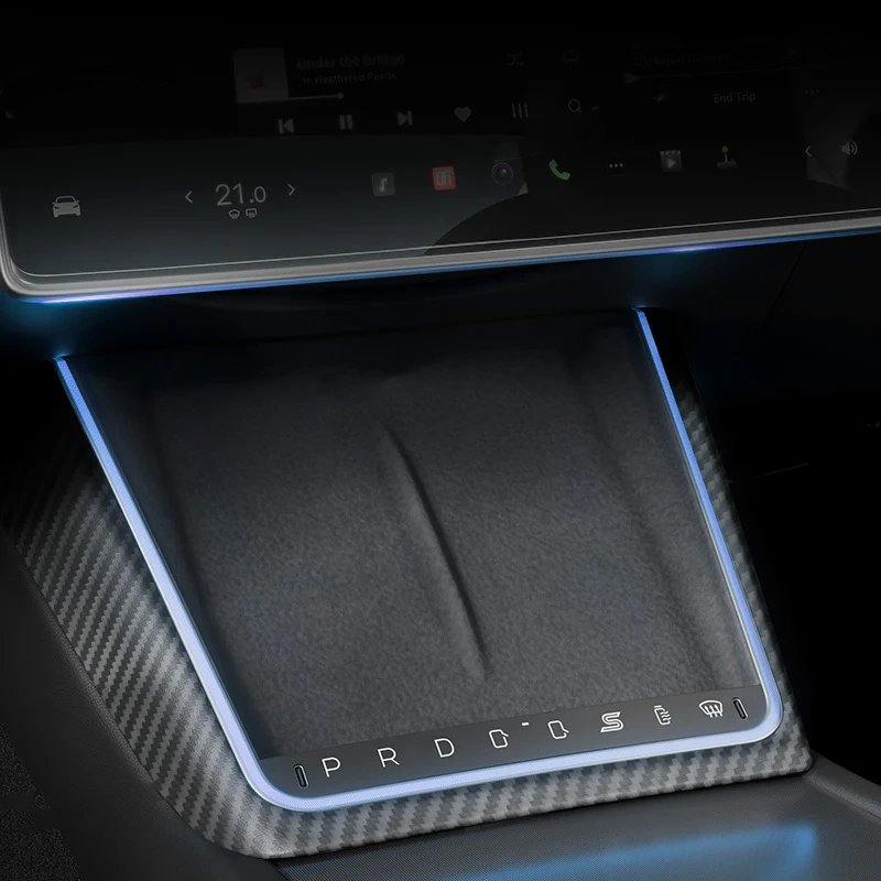 Tesla Model 3 Highland/Y Juniper Wireless Smart Button Charging Plate with Ambient Light