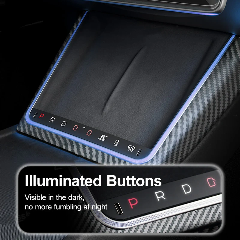 Tesla Model 3 Highland/Y Juniper Wireless Smart Button Charging Plate with Ambient Light