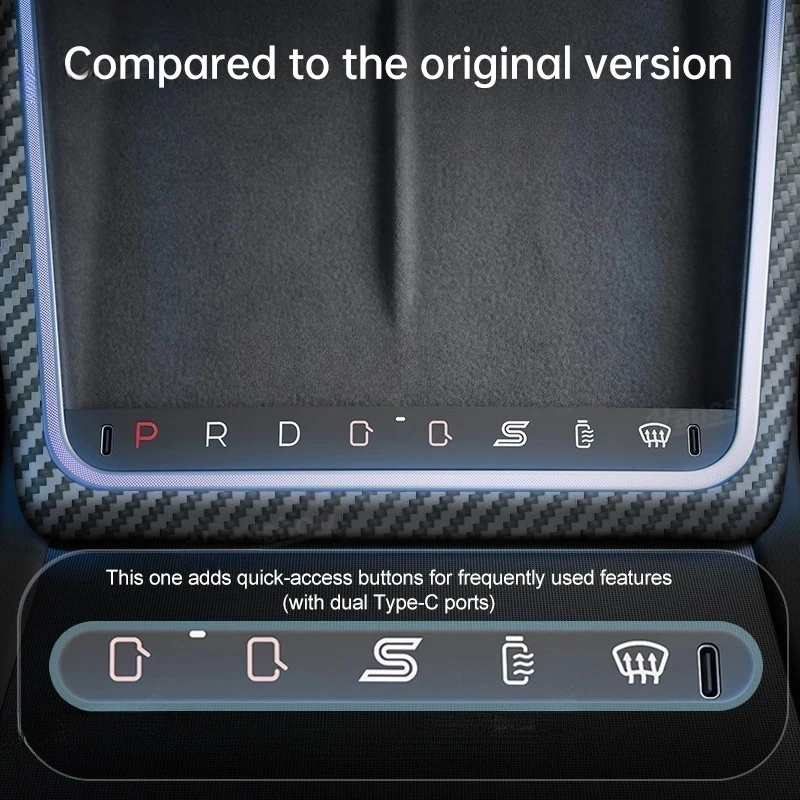 Tesla Model 3 Highland/Y Juniper Wireless Smart Button Charging Plate with Ambient Light