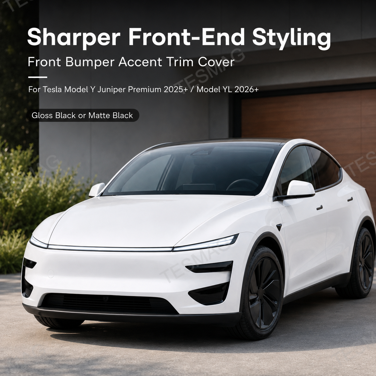 Front Bumper Side Accent Trim Cover for Tesla Model Y Juniper Premium / Model YL 