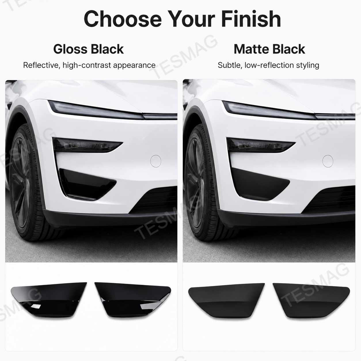 Front Bumper Side Accent Trim Cover for Tesla Model Y Juniper Premium / Model YL 