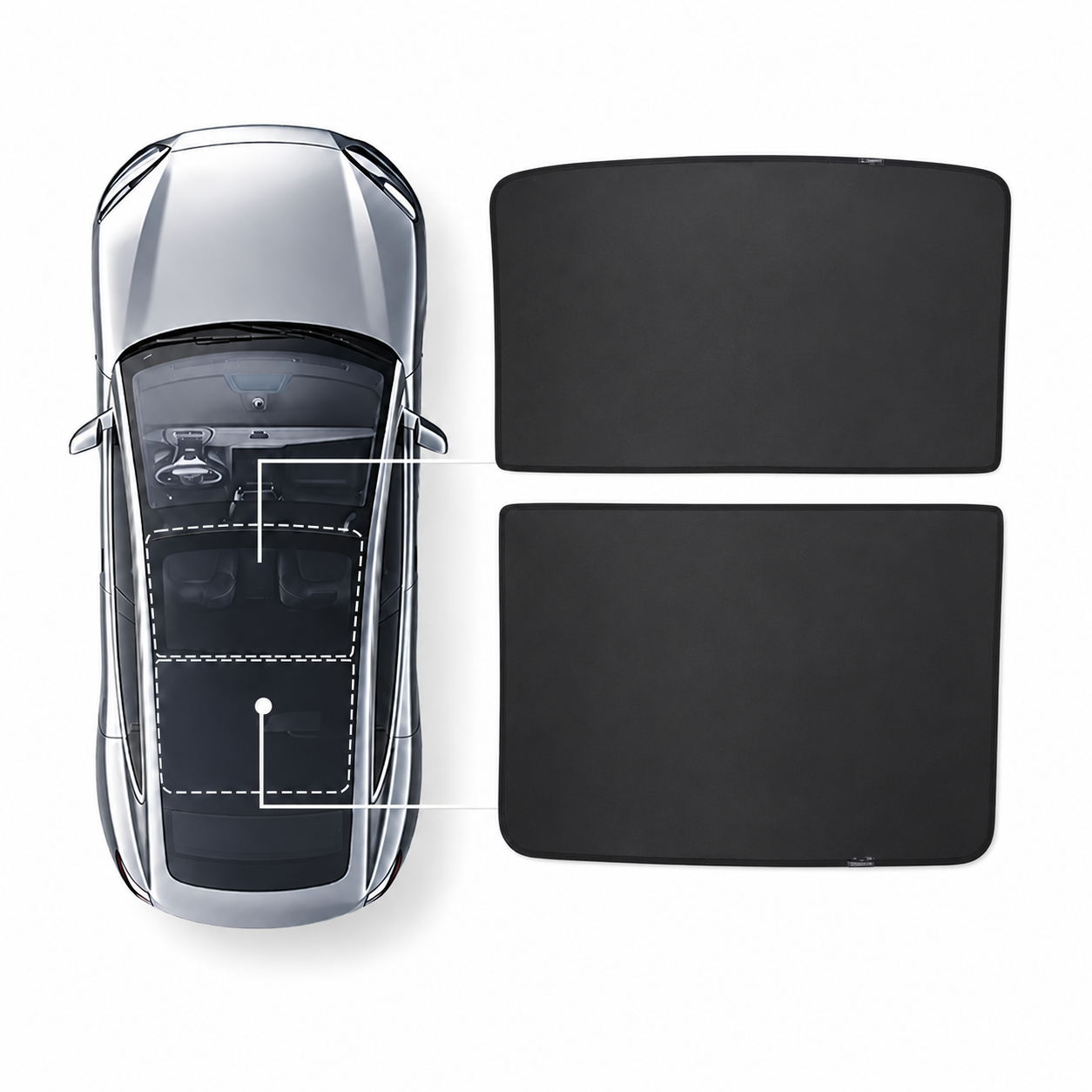 Tesla Model YL 2026+ 6-Seater Glass Roof Sunshade 