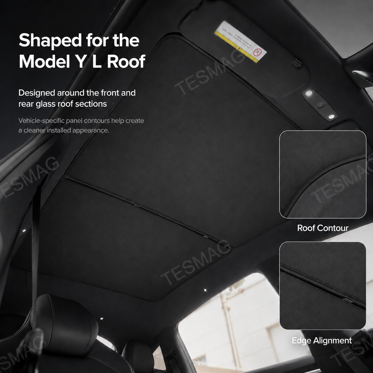 Tesla Model YL 2026+ 6-Seater Glass Roof Sunshade 