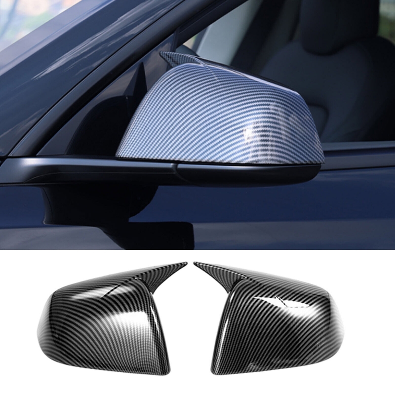 Tesla Model Y Mirror Cover in the Shape of a Bullhorn