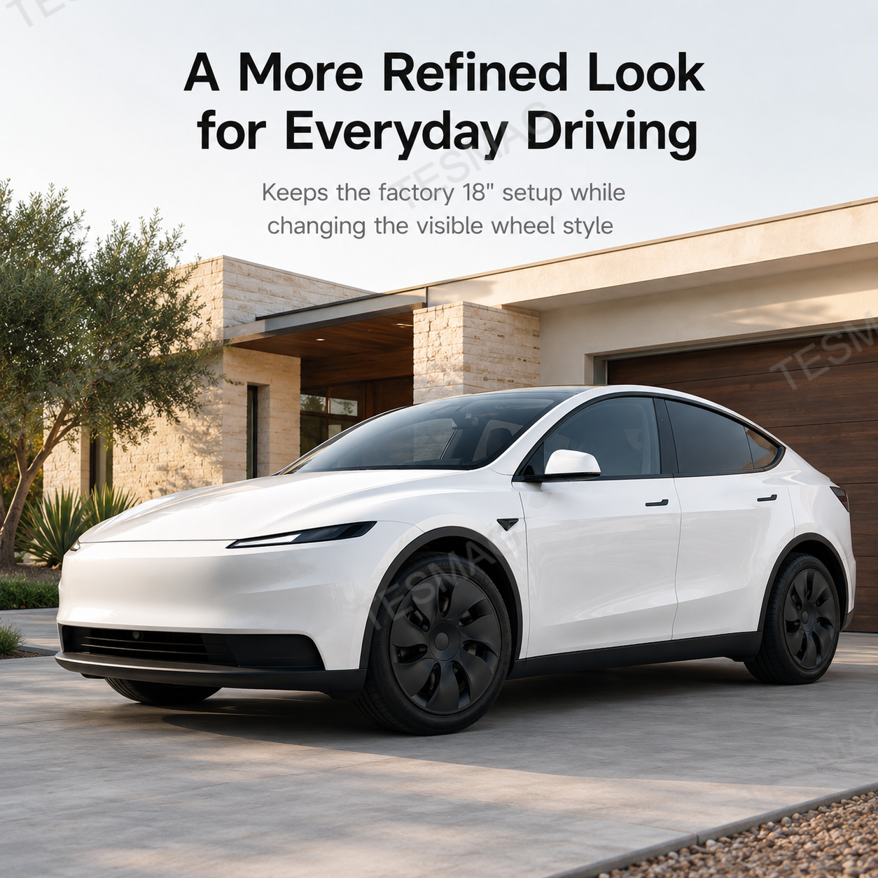 18-Inch Cyclone-Style Aperture Wheel Covers for Tesla Model Y Standard 2026+ 