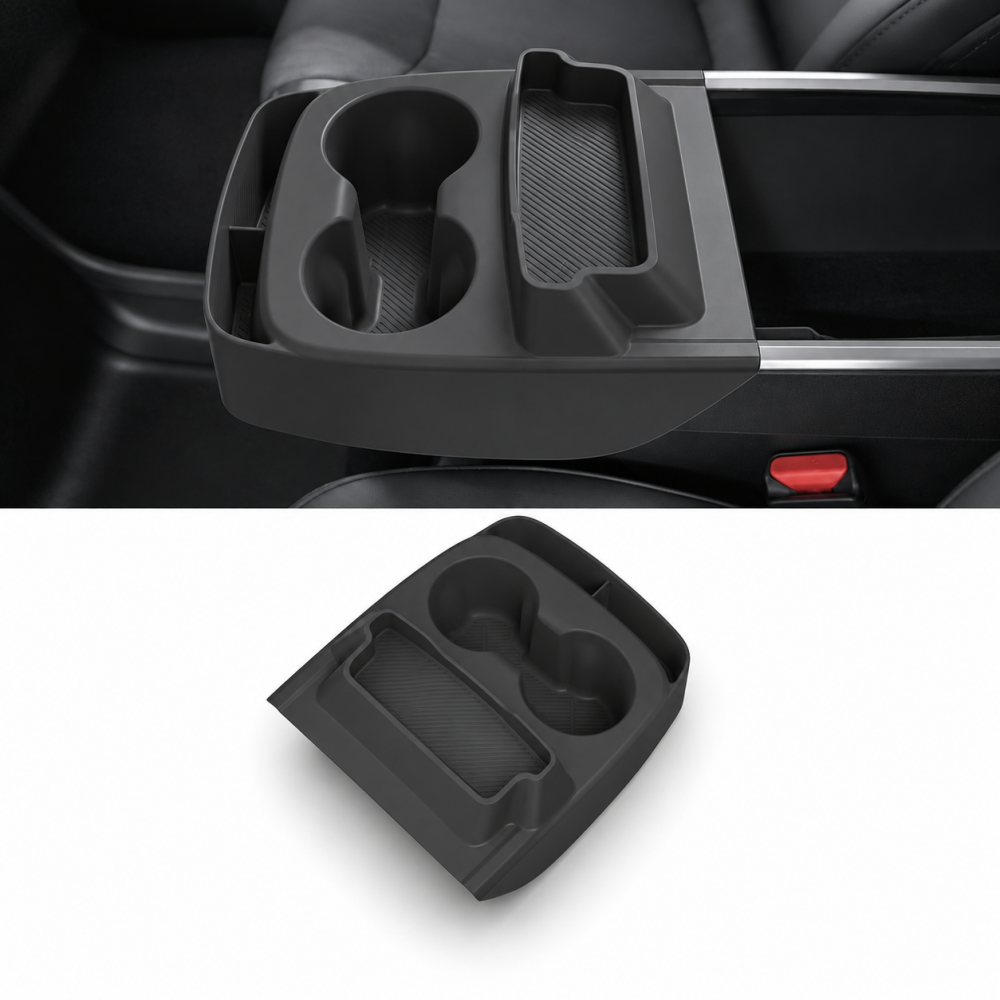Center Console Silicone Cup Holder Organizer for Tesla Model Y Standard 2026+