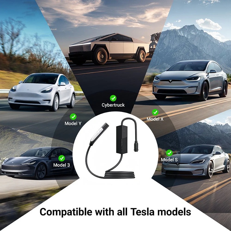 Tesla/ J1772/ Type2 32A Mobile Charger With Interchangeable Plugs