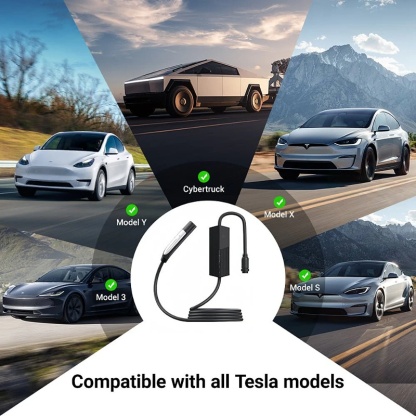 Tesla/ J1772/ Type2 32A Mobile Charger With Interchangeable Plugs