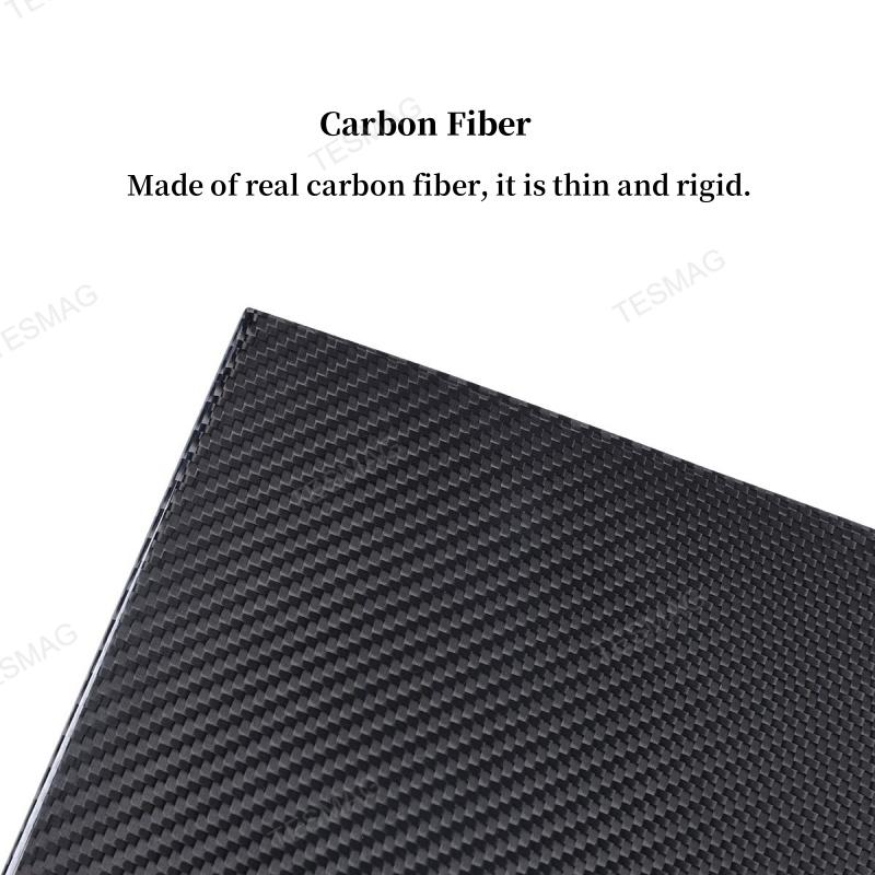 True Carbon Fiber Center Console Overlay for Tesla Model 3 Highland & Model Y Juniper  (3PCS)