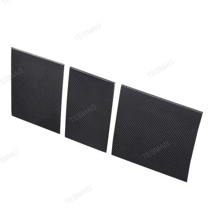 True Carbon Fiber Center Console Overlay for Tesla Model 3 Highland & Model Y Juniper  (3PCS)