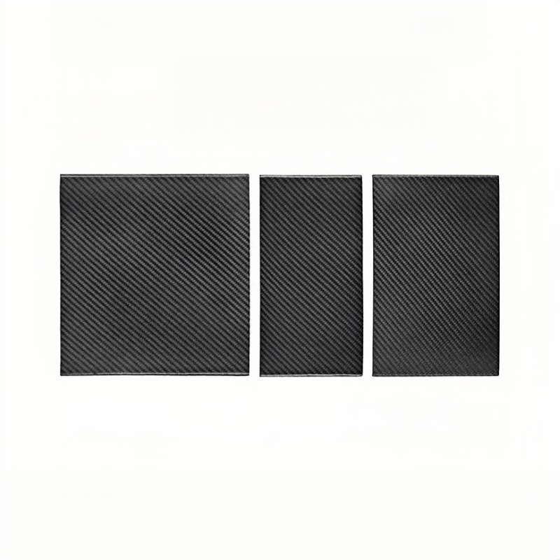 True Carbon Fiber Center Console Overlay for Tesla Model 3 Highland & Model Y Juniper  (3PCS)