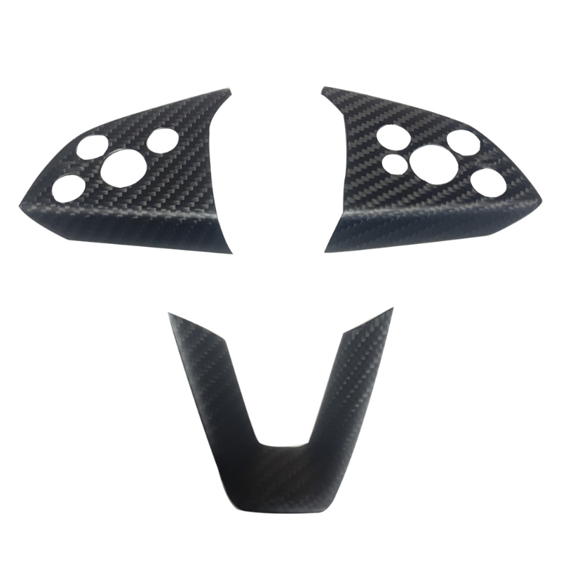 True Carbon Fiber Steering Wheel Patch for Tesla Model 3/Y