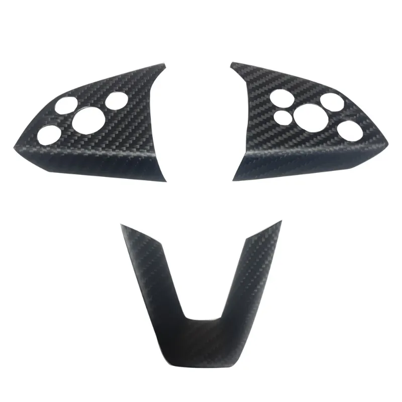 True Carbon Fiber Steering Wheel Patch for Tesla Model 3/Y