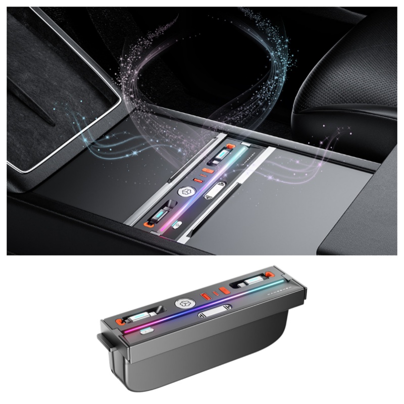 USB Hub Docking Station with Aromatherapy & LED Light for Tesla Model 3 Highland /Model Y Juniper