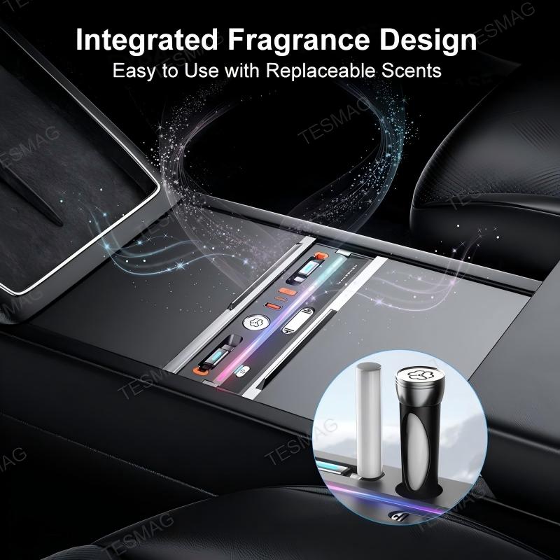 USB Hub Docking Station with Aromatherapy & LED Light for Tesla Model 3 Highland /Model Y Juniper