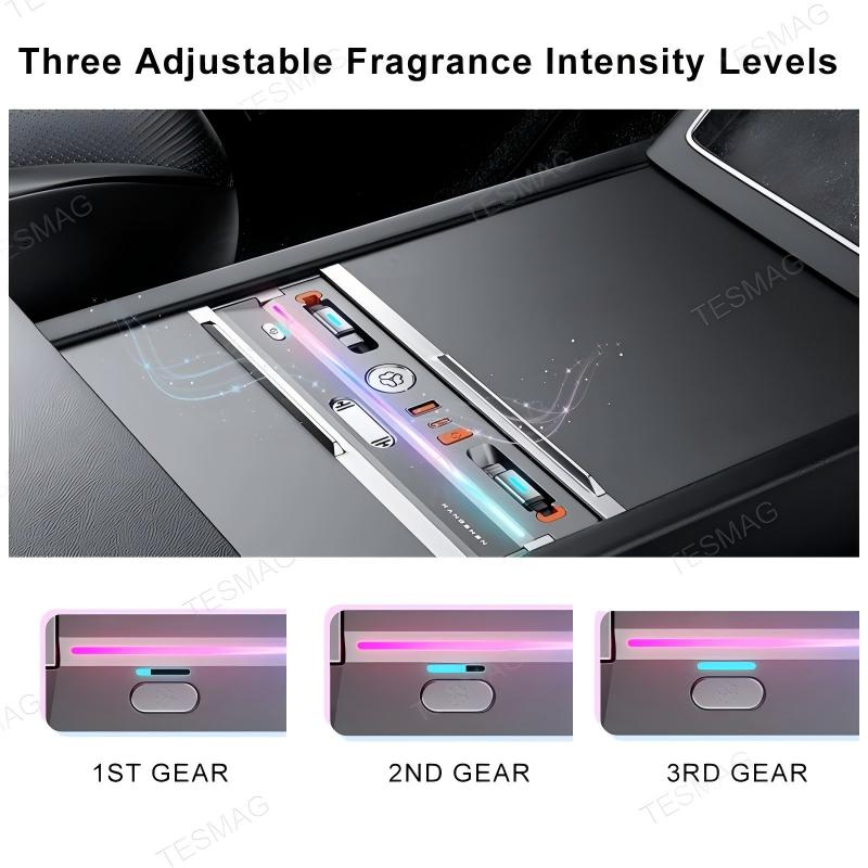USB Hub Docking Station with Aromatherapy & LED Light for Tesla Model 3 Highland /Model Y Juniper
