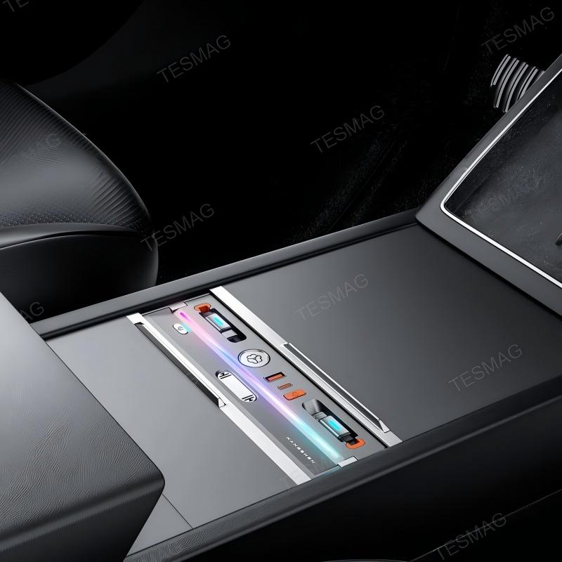 USB Hub Docking Station with Aromatherapy & LED Light for Tesla Model 3 Highland /Model Y Juniper