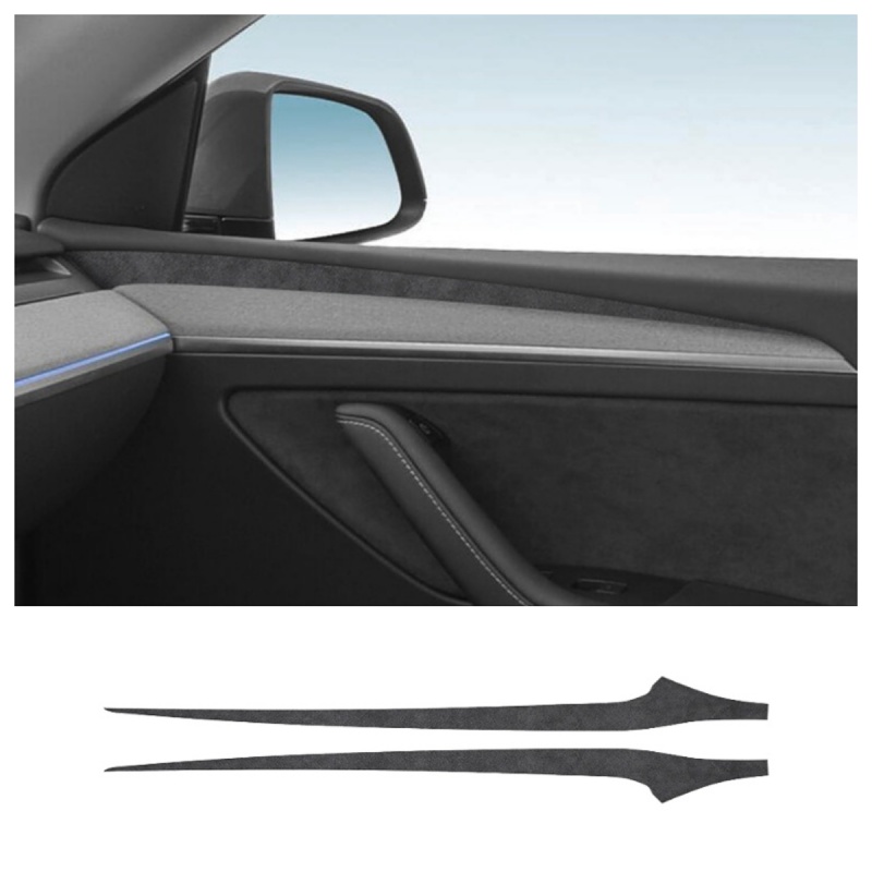 Ultra-Thin Alcantara Door Gap Trim for Tesla Model 3/Y