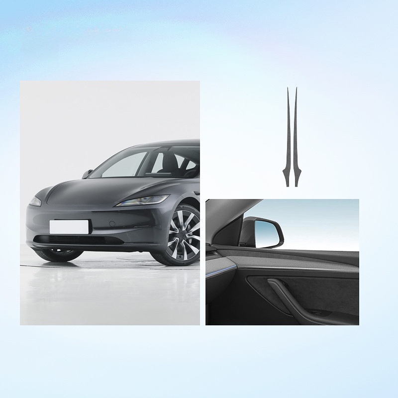 Ultra-Thin Alcantara Door Gap Trim for Tesla Model 3/Y