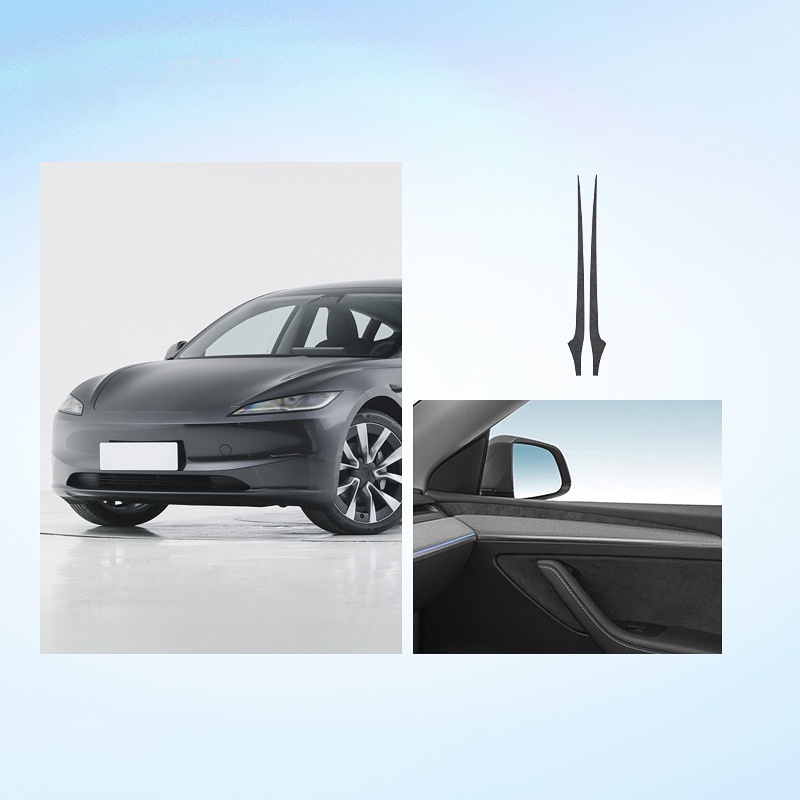 Ultra-Thin Alcantara Door Gap Trim for Tesla Model 3/Y