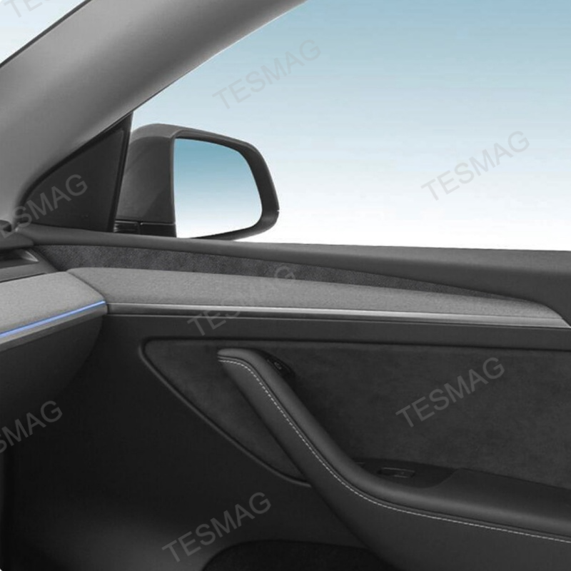 Ultra-Thin Alcantara Door Gap Trim for Tesla Model 3/Y