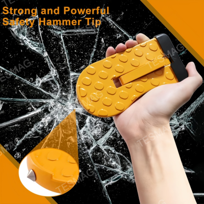 Universal Foldable Car Door Step With Emergency Hammer Function