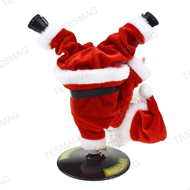 Upside-Down Spinning Breakdance Santa Decoration for Tesla