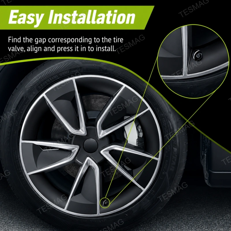 19" Crossflow Wheel Covers for 2026+ Tesla Model Y Standard – 4PCS