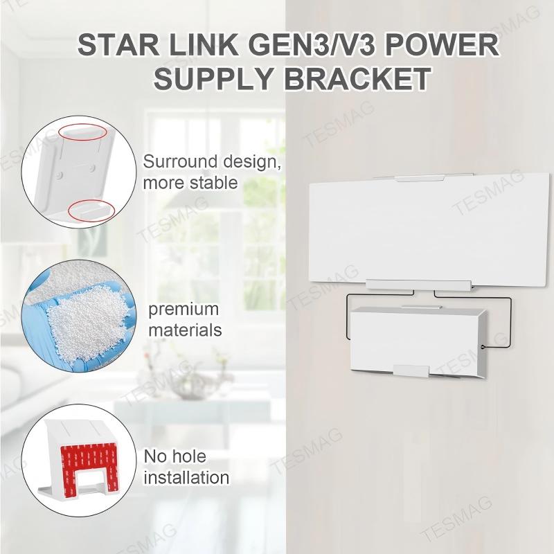 Wall Mount Kit for Starlink Gen 3 Router & Power Supply