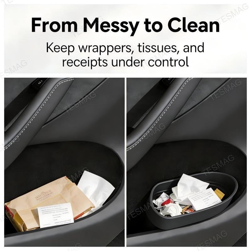 Waterproof Silicone Door Side Trash Bin for Tesla Model 3 Highland / Model Y Juniper 