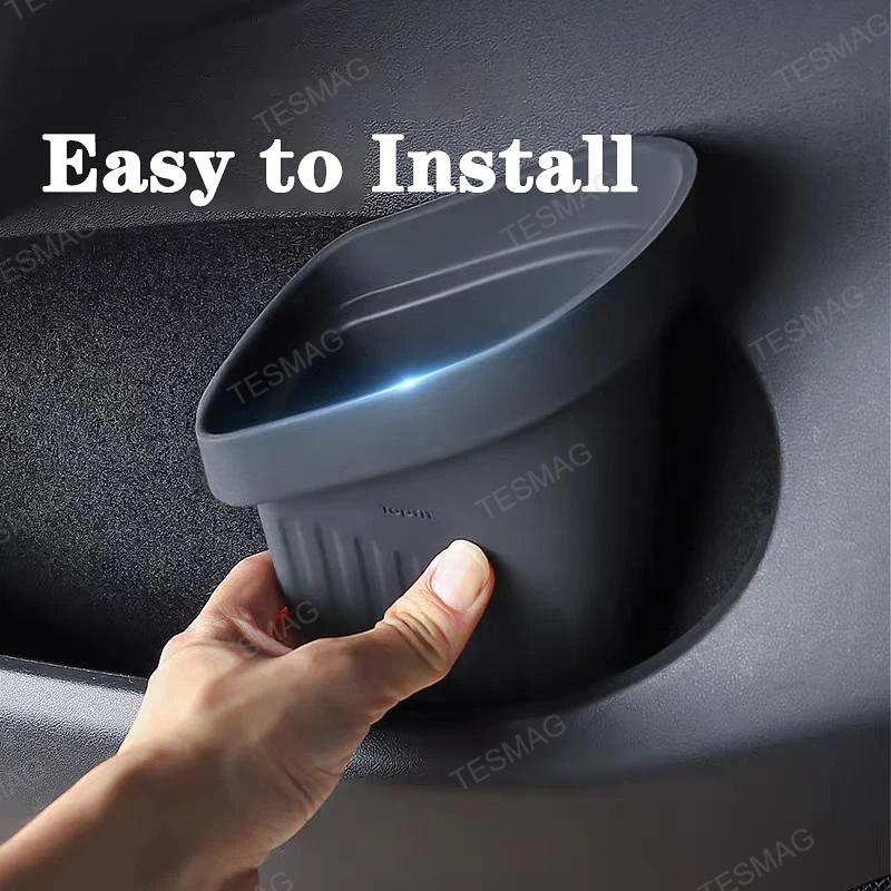 Waterproof Silicone Door Side Trash Bin for Tesla Model 3 Highland / Model Y Juniper 