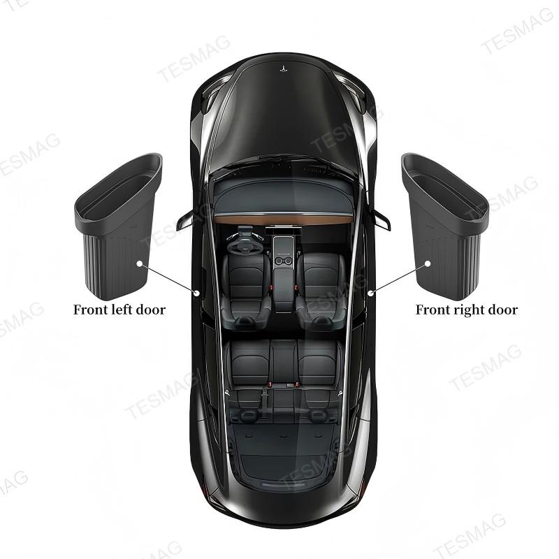 Waterproof Silicone Door Side Trash Bin for Tesla Model 3 Highland / Model Y Juniper 
