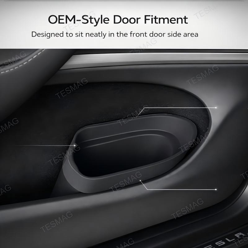 Waterproof Silicone Door Side Trash Bin for Tesla Model 3 Highland / Model Y Juniper 